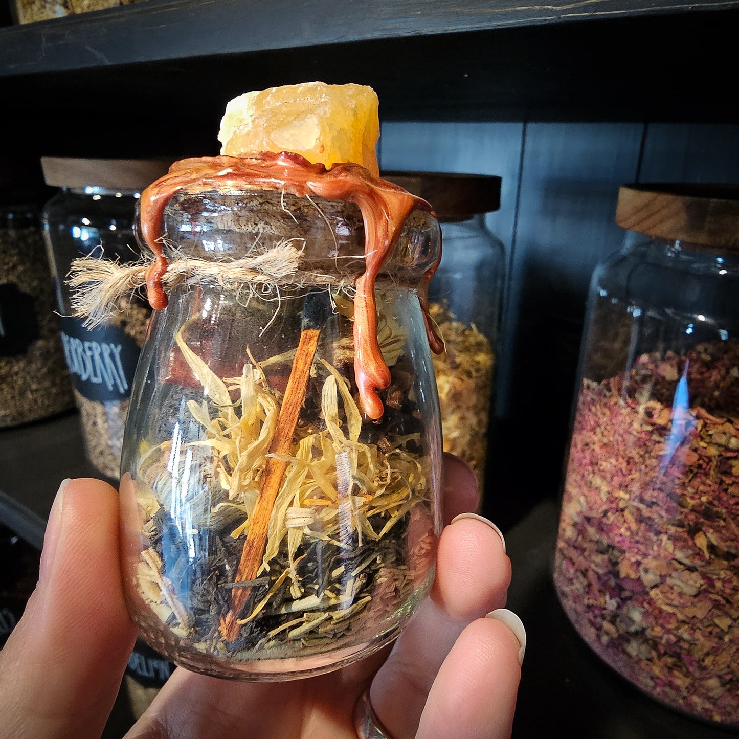 Spell Jar - Dragon - Passion, Motivation, & Fire Element Witch Bottle