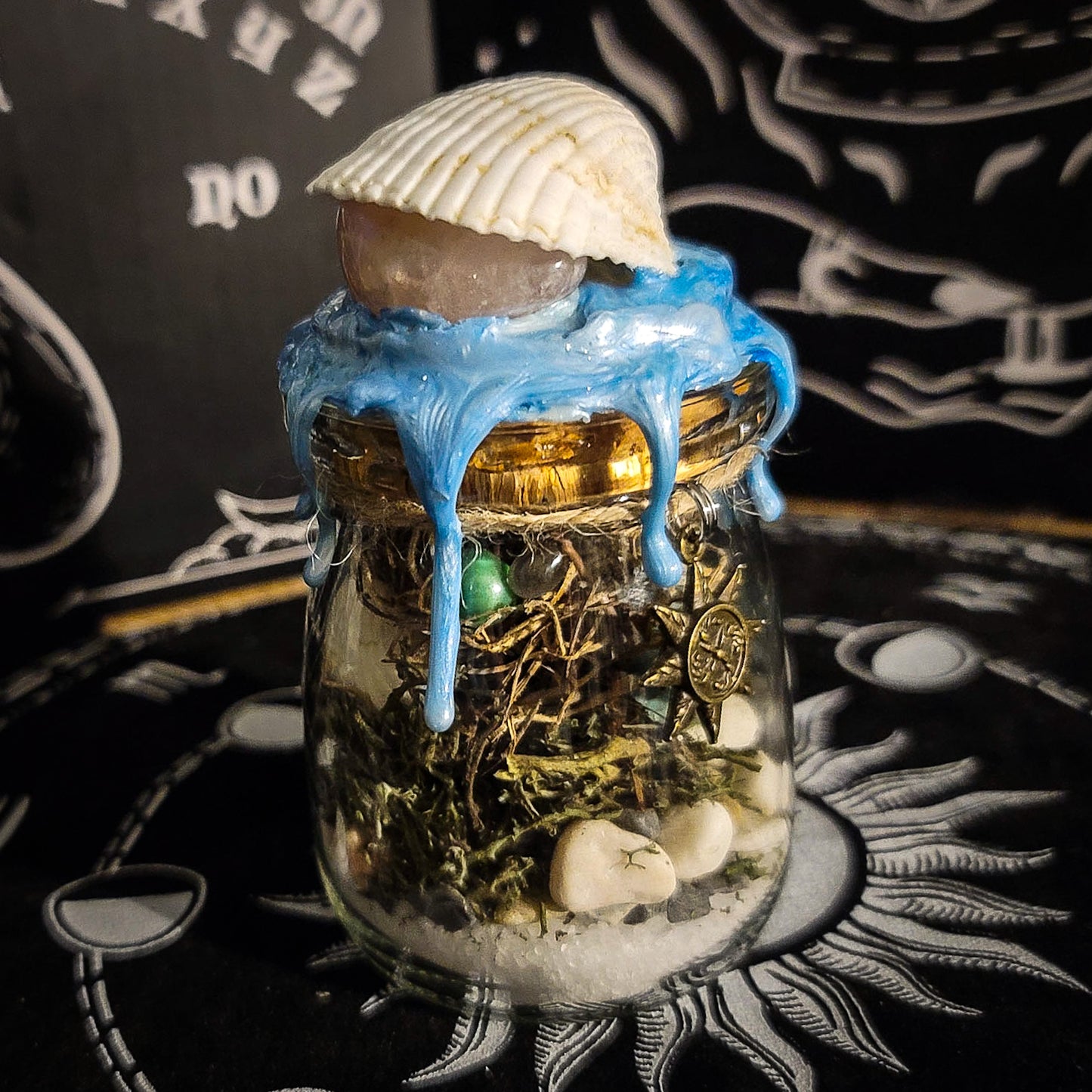 Spell Jar - Sea Witch - Mermaid, Siren, Ocean Magick, & Water Element Witch Bottle
