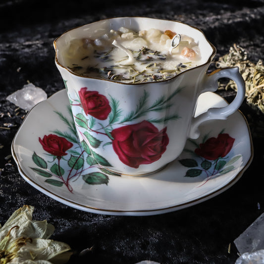 Teacup Candle of Purification - Fresh Linen