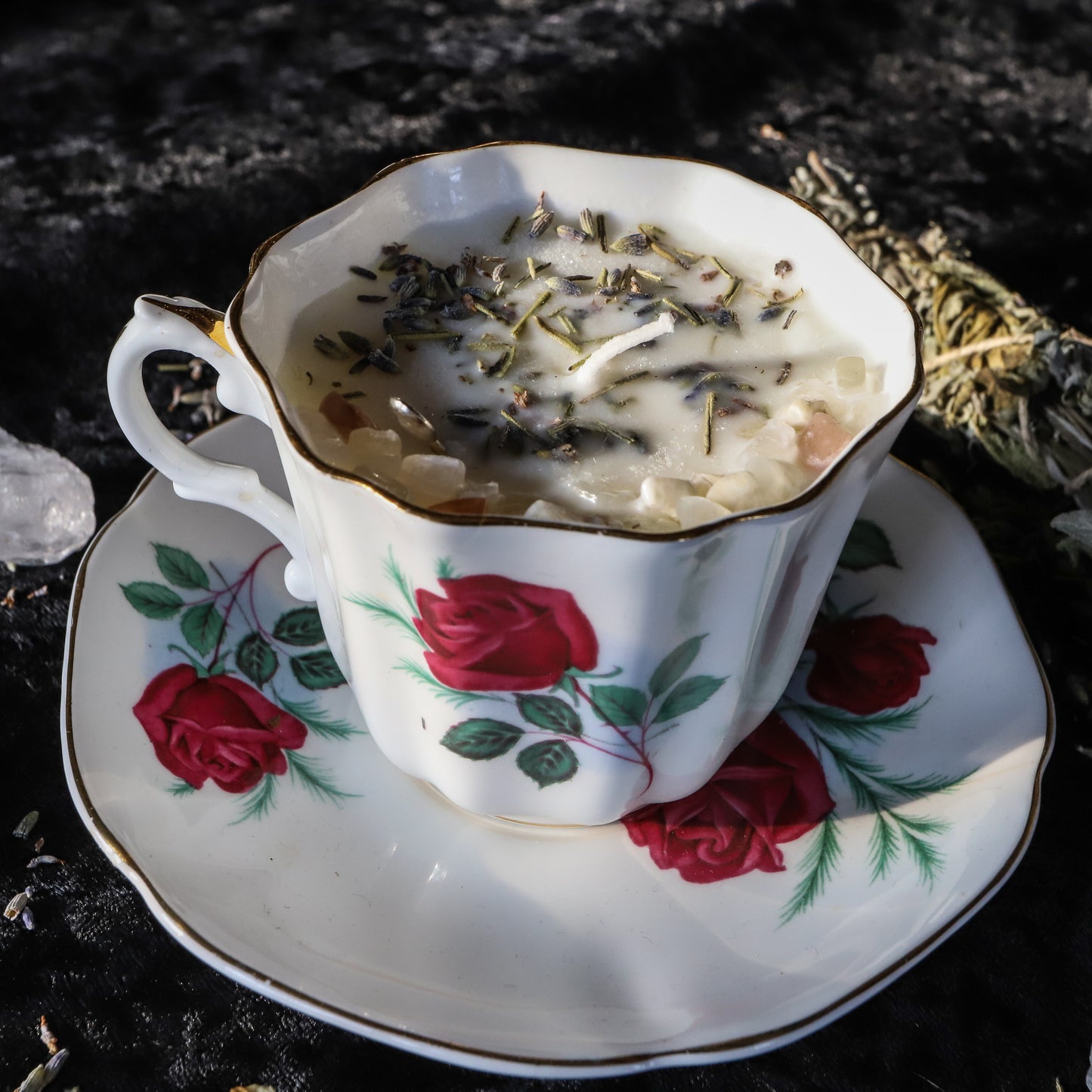 Teacup Candle of Purification - Fresh Linen