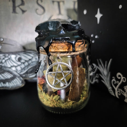 Spell Jar - Protection - Witch Bottle for Shielding, Banishing & Glamour