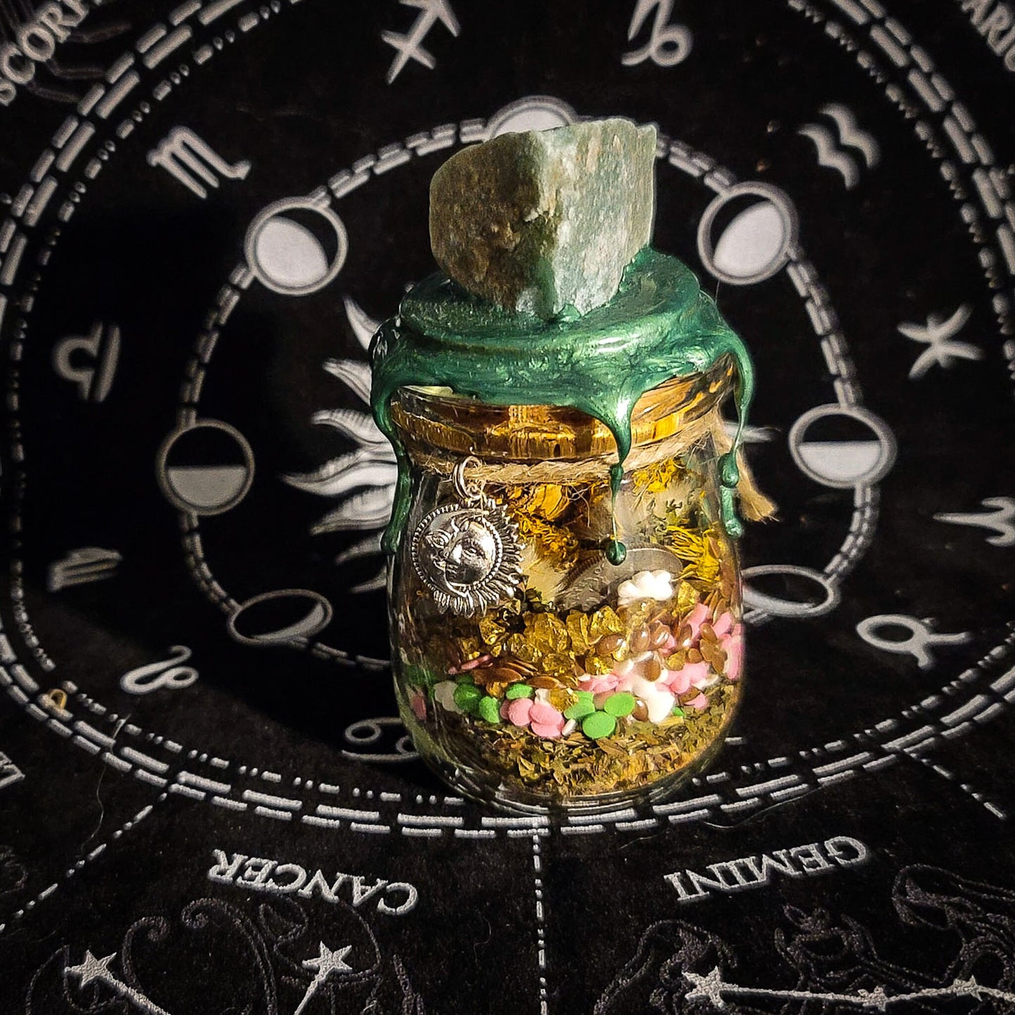 Spell Jar - Abundance - Witch Bottle for Prosperity, Wealth