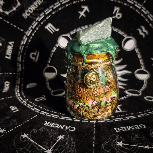 Spell Jar - Abundance - Witch Bottle for Prosperity, Wealth