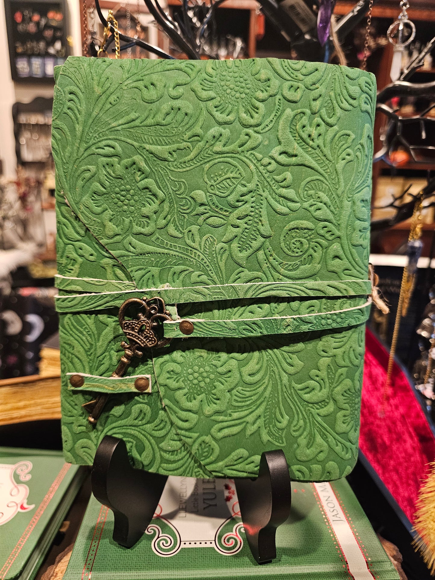 Green Leather Spellbook w/ Key