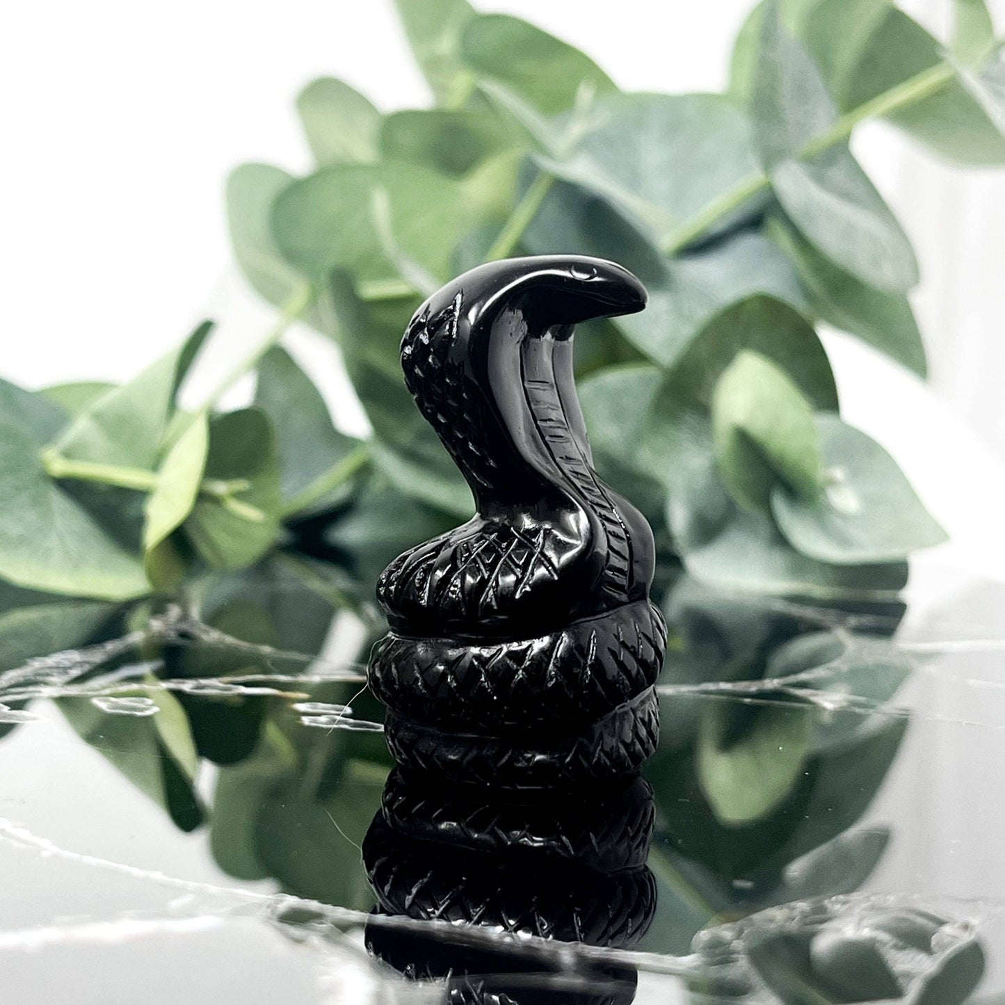 Obsidian Cobra Carving