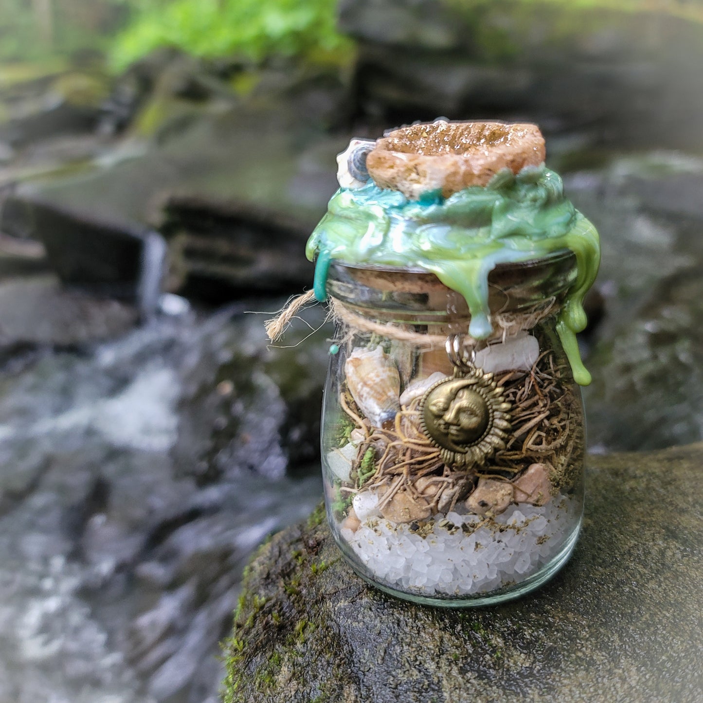 Spell Jar - Sea Witch - Mermaid, Siren, Ocean Magick, & Water Element Witch Bottle