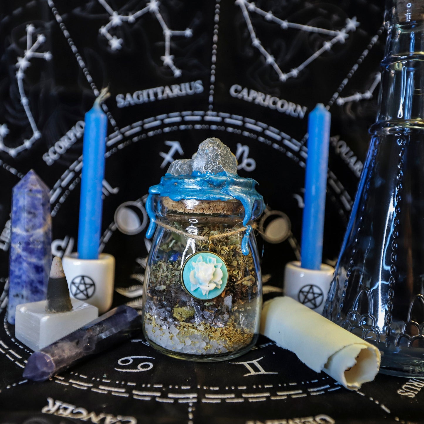 Spell Jar - Anti-Anxiety - Calming Witch Bottle for Stress