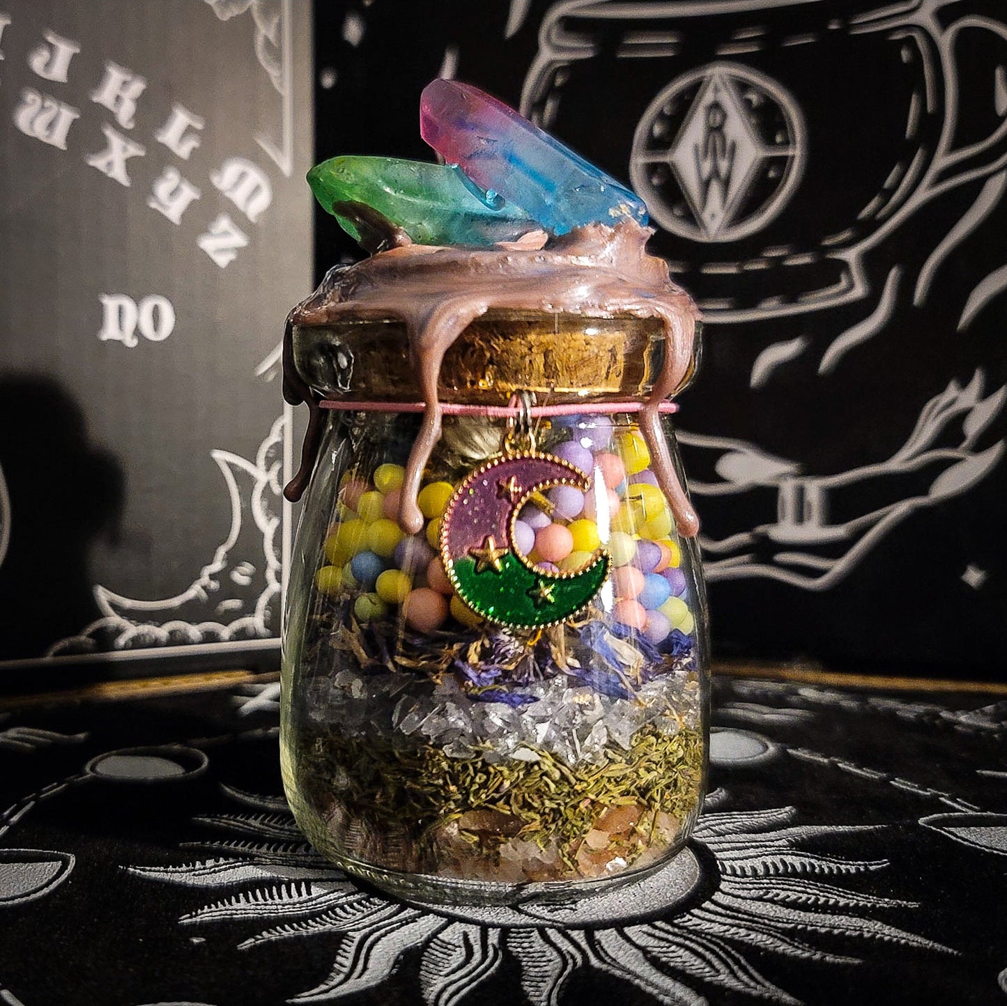 Spell Jar - Unicorn - Power, Potential, & Pride Witch Bottle for Spirit Element