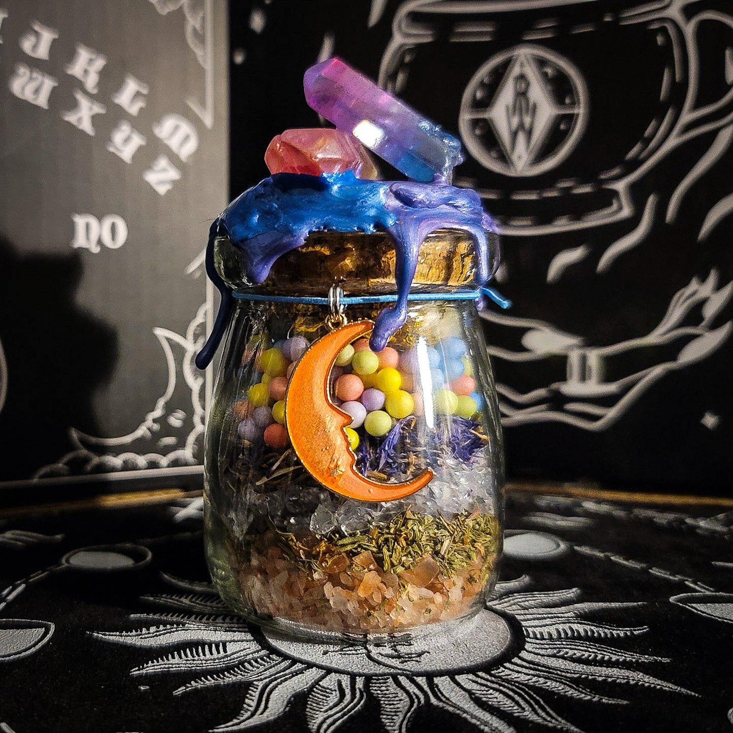Spell Jar - Unicorn - Power, Potential, & Pride Witch Bottle for Spirit Element