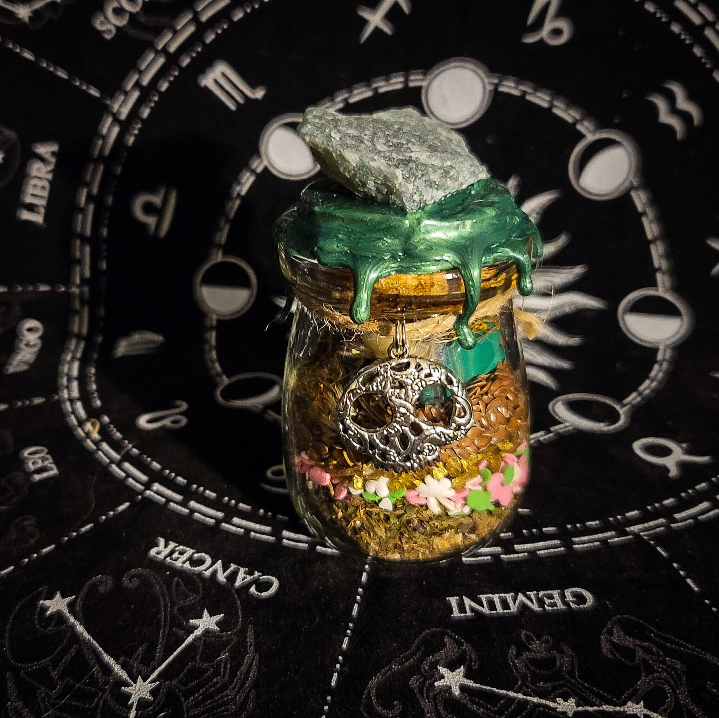 Spell Jar - Abundance - Witch Bottle for Prosperity, Wealth